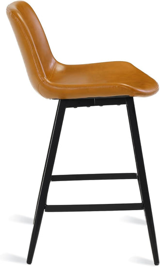 Sleek Maple Counter Stool – 24 Inch Modern Bucket Seat for Kitchen & Bar - Modern Home & Kitchen