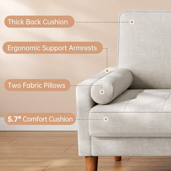 Modern Ashbeige Loveseat for Small Spaces - Modern Home & Kitchen