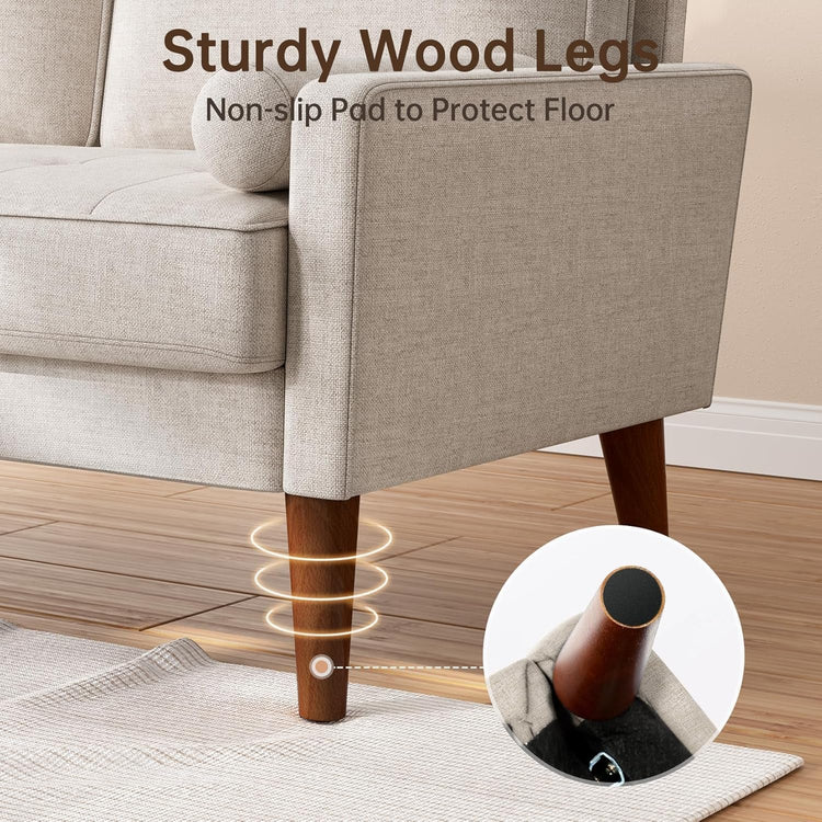 Modern Ashbeige Loveseat for Small Spaces - Modern Home & Kitchen