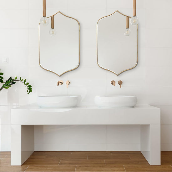 Irregular Gold Wall Mirror – Modern Vertical or Horizontal Decor - Modern Home & Kitchen