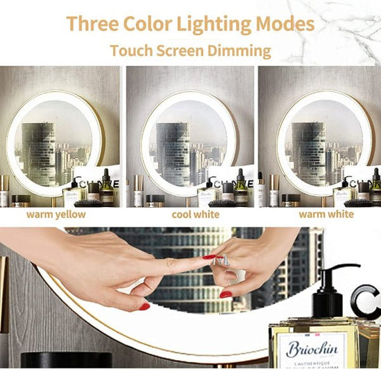 Makeup Vanity with Lights, Drawers, and Stool – Luxury Vanity Set for Women - Modern Home & Kitchen