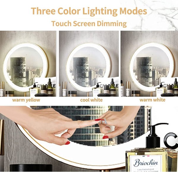 Makeup Vanity with Lights, Drawers, and Stool – Luxury Vanity Set for Women - Modern Home & Kitchen
