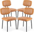 Modern Mid-Century Dining Chairs – Upholstered PU Leather with Metal Legs (Set of 4) - Modern Home & Kitchen