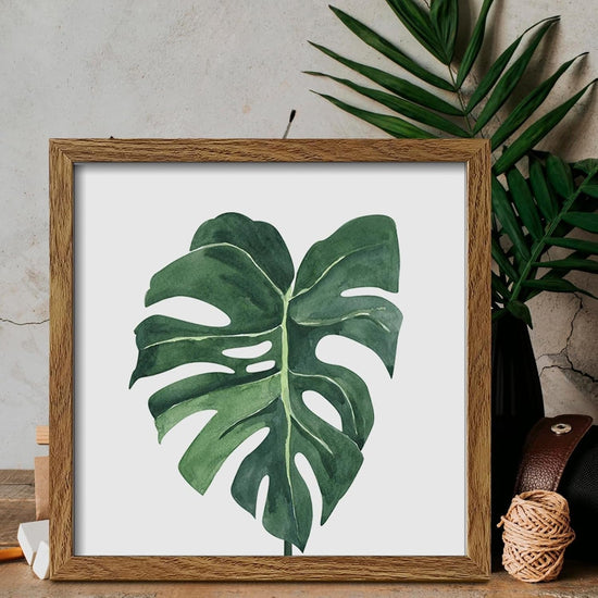 Botanical Framed Wall Decor - Green Plant - Modern Home & Kitchen