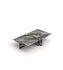 Modern marble nesting coffee tables with sculptural square design by Zicana Boutique, showcasing sleek marble surfaces and contemporary style.