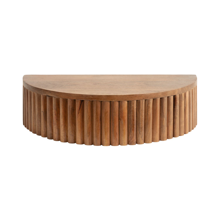 Reid Ribbed Floating Side Table | Modern Wall Mounted Bedside Table Decor