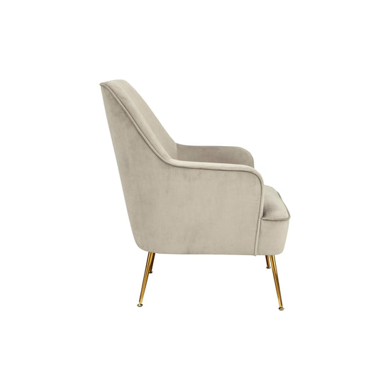 Grey Rebecca Leisure Accent Chair by Alpine Furniture with plush fabric and modern design for stylish living spaces.
