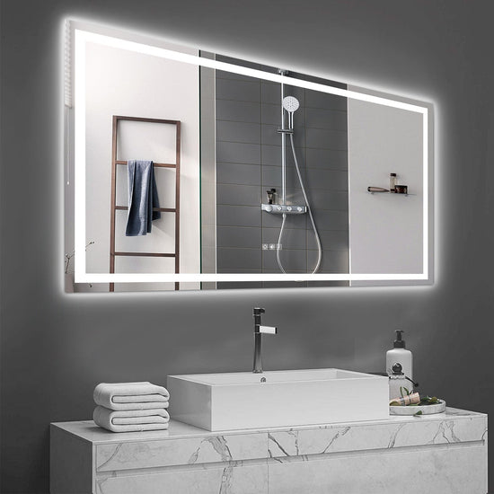 72" x 36" LED Lighted Bathroom Mirror – Anti-Fog, Dimmable, Shatterproof Vanity Mirror - Modern Home & Kitchen