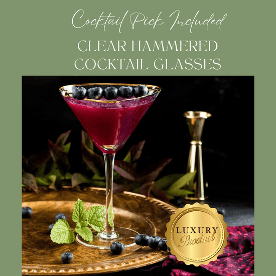 Clear Hammered Cocktail Glasses - Modern Home & Kitchen