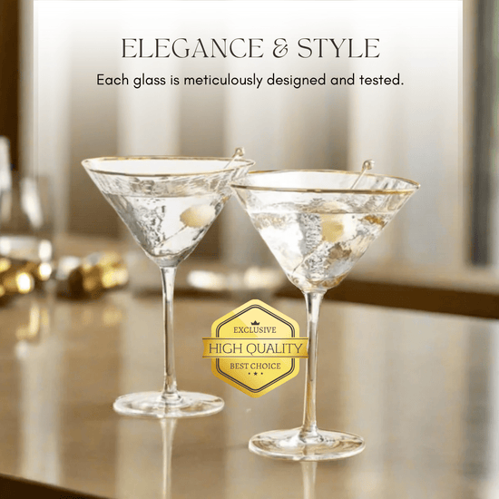 Clear Hammered Cocktail Glasses - Modern Home & Kitchen