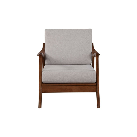 Alpine Furniture slate lounge accent chair with sleek design and plush fabric, perfect for modern living spaces.