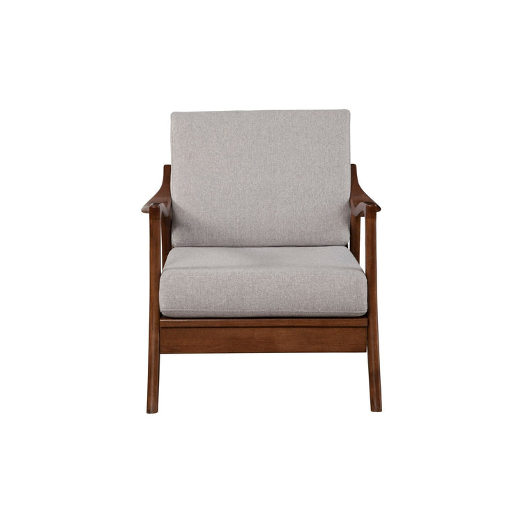 Alpine Furniture slate lounge accent chair with sleek design and plush fabric, perfect for modern living spaces.