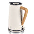 Swan Nordic 1.7L cordless stainless steel kettle with wood effect handle, 1500W rapid boil, modern kitchen appliance