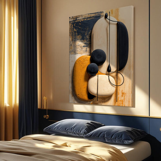 Orange Abstract Harmony Wall Art – Bold, Vibrant, and Modern - Modern Home & Kitchen