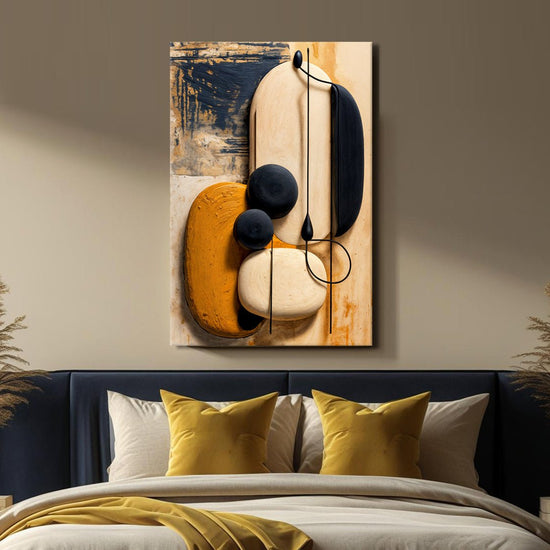 Orange Abstract Harmony Wall Art – Bold, Vibrant, and Modern - Modern Home & Kitchen
