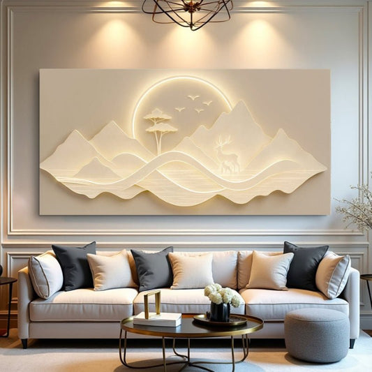 Modern Mountain Landscape Wall Art - Modern Home & Kitchen