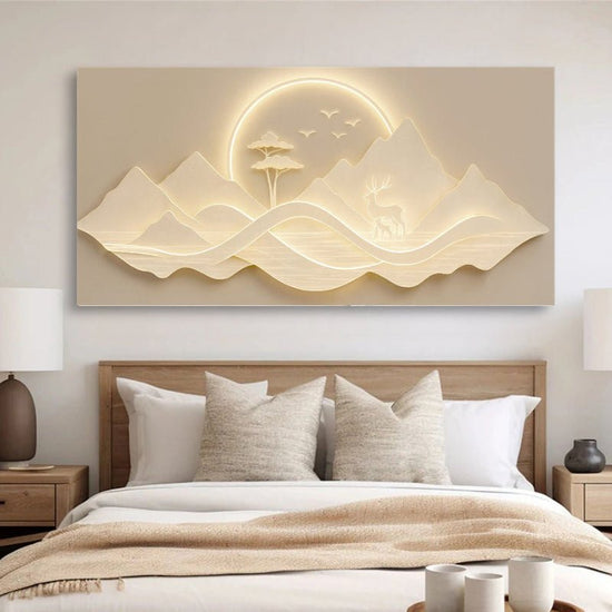 Modern Mountain Landscape Wall Art - Modern Home & Kitchen