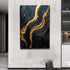 Modern Golden Lave Flow Wall Art - Modern Home & Kitchen
