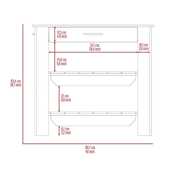 Kitchen Island - 40 Inches - Modern Home & Kitchen