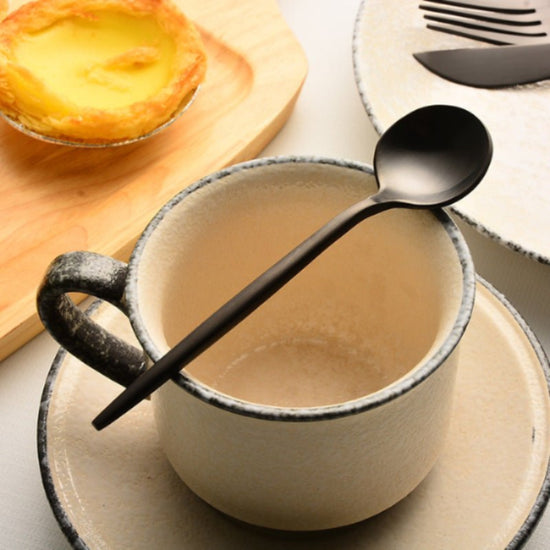 4-Piece Gold Stainless Steel Dinnerware Set – Knife, Fork, Spoon, Teaspoon - Modern Home & Kitchen