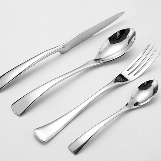 4-Piece Stainless Steel Cutlery Set – Knife, Fork, Spoon & Teaspoon - Modern Home & Kitchen