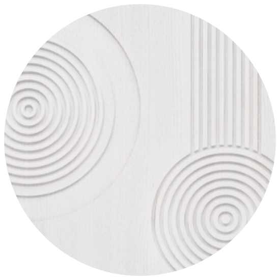 White Bauhaus wooden wall decor with geometric design, modern wooden wall art by Enjoy The Wood B2B.