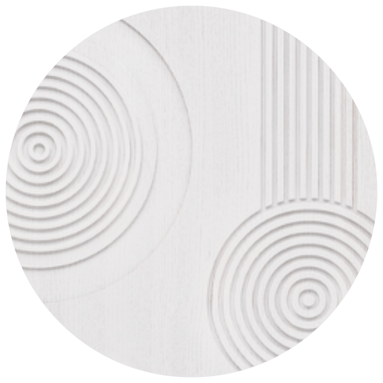 White Bauhaus wooden wall decor with geometric design, modern wooden wall art by Enjoy The Wood B2B.
