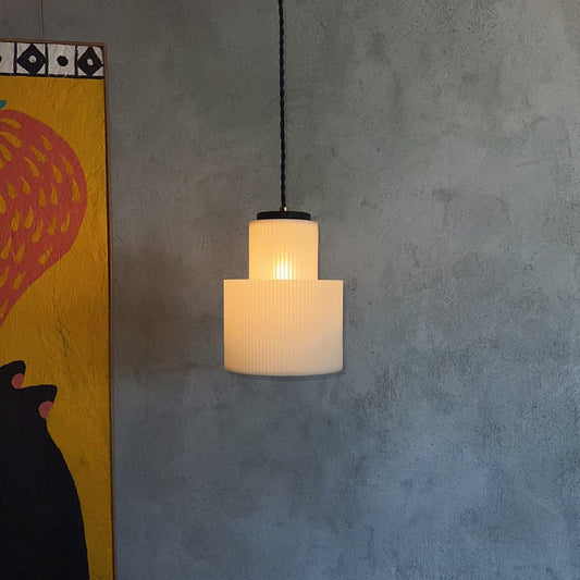 Modern Drum Collection Table Lamp by Wooj Design featuring a 3D printed, sleek, and stylish designer light for contemporary decor.