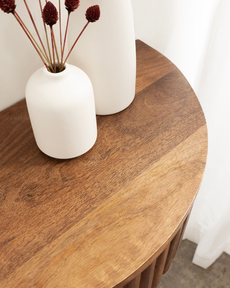 Reid Ribbed Floating Side Table | Modern Wall Mounted Bedside Table Decor