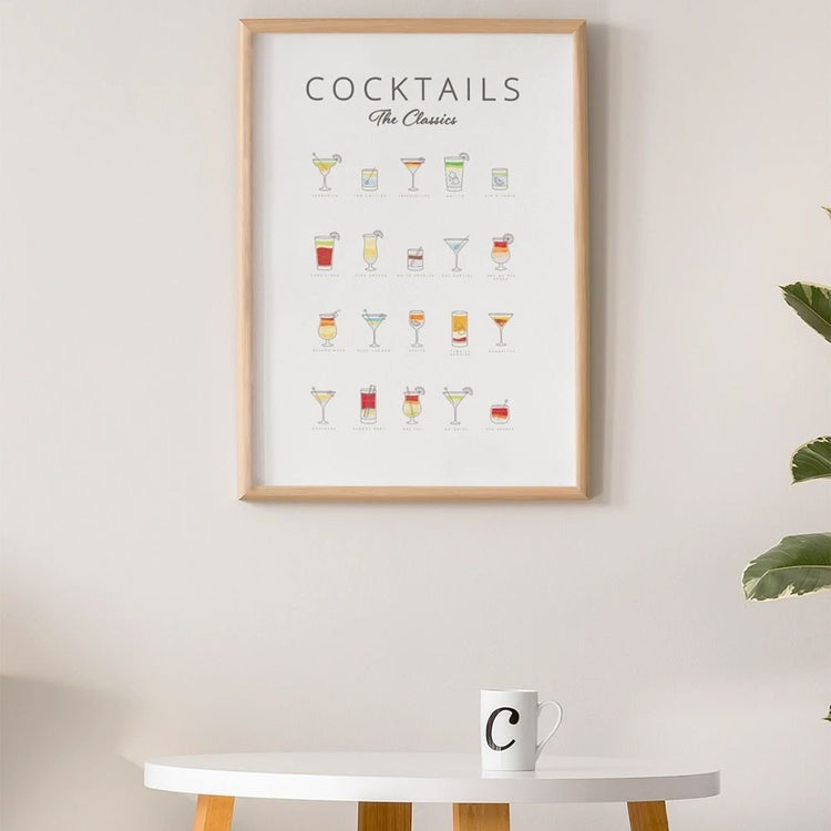Cocktails Art Decor Poster | Premium Matte Wall Print – Modern Home - Modern Home & Kitchen