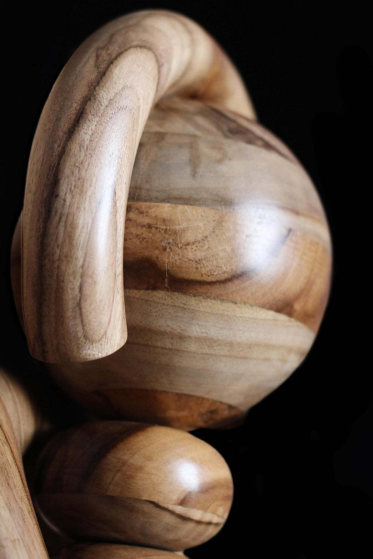 Earth Totem Wooden Sculpture – Handmade Walnut Minimalist Art Object