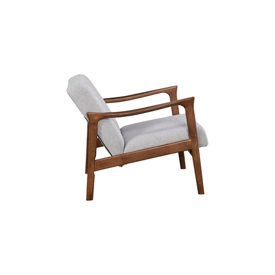 Alpine Furniture Zephyr Lounge Chair, an accent chair with plush fabric and modern design, shown in a cozy living room setting.